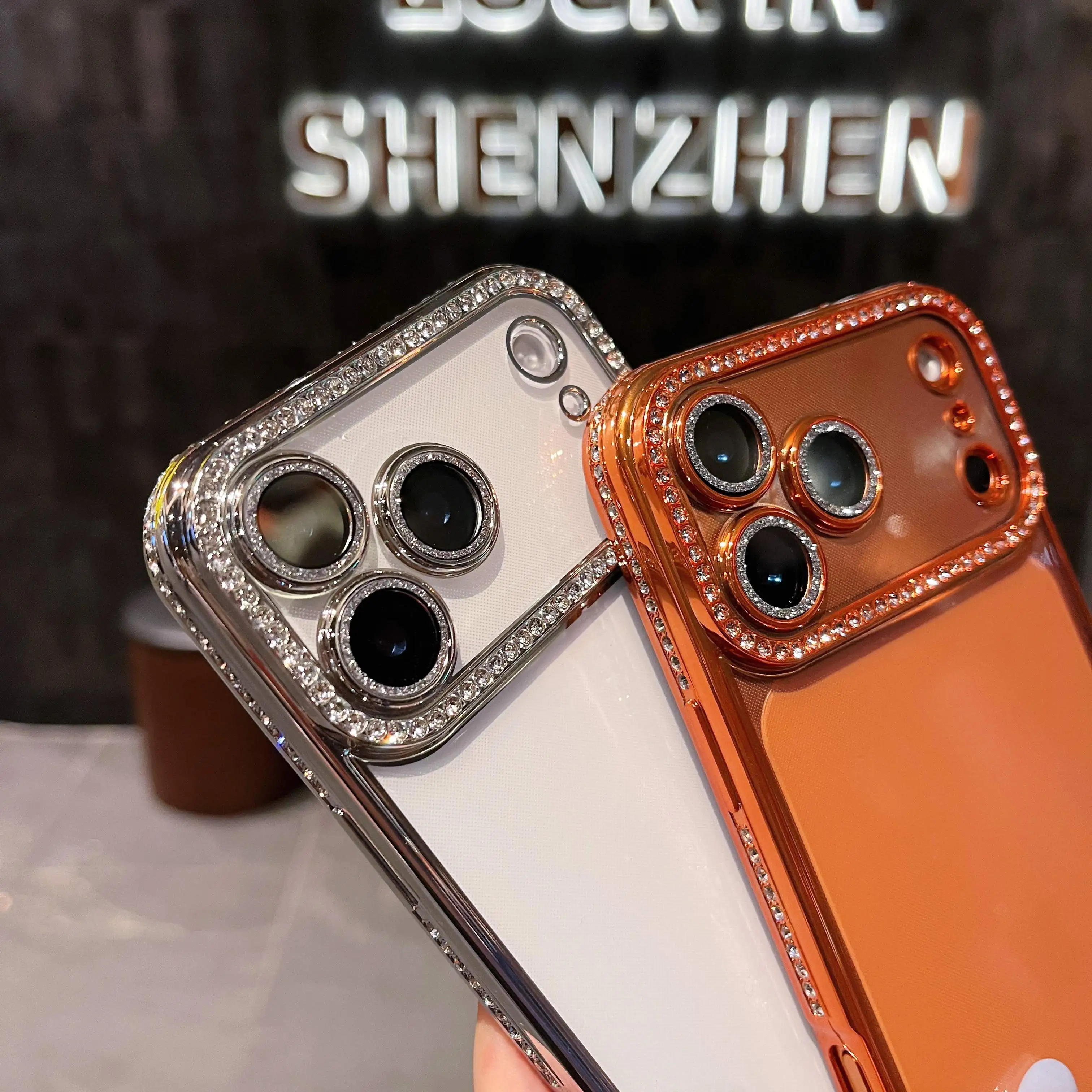 Sparkling Glitter Diamond Shockproof Phone Case - Clear Protective Back Cover