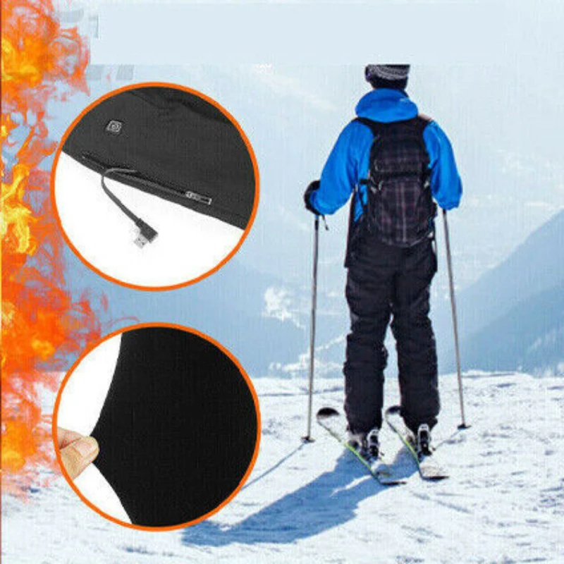 

Large size winter warm heating trousers elastic band men's electric heating warm trousers