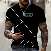 

2022 New Men's 3D Printed T-Shirt Summer Casual All-Match Short Sleeve Oversized Round Neck Street Fashion T shirt for Men Tee