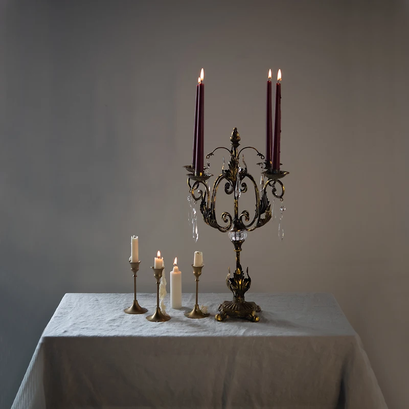 

Nordic Table Candle Vintage Holder Wedding Halloween Burner Candle Stand Holder Incense Candelabros Para Velas Nordic Home Decor