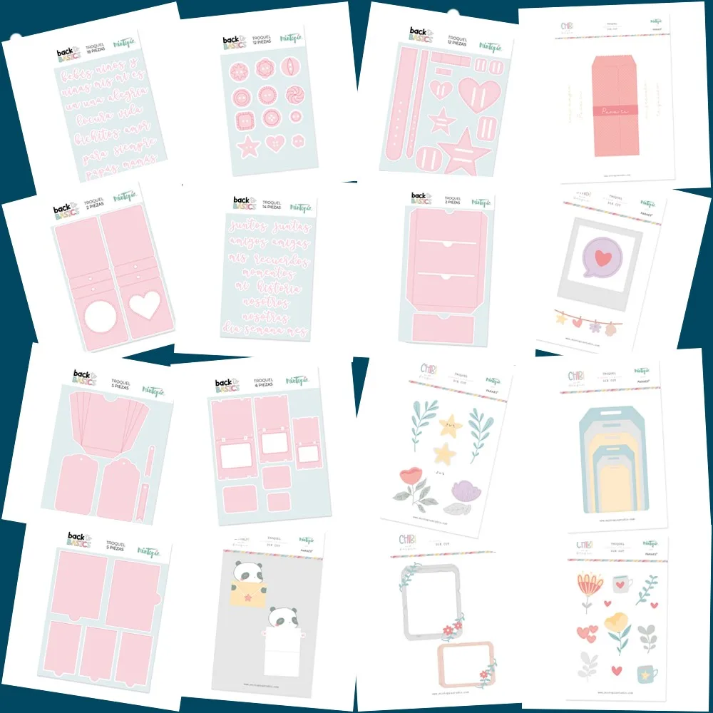 새로운 2023 년 4 월 스페인어 포켓 금속 절단 다이 DIY Scrapbookin..