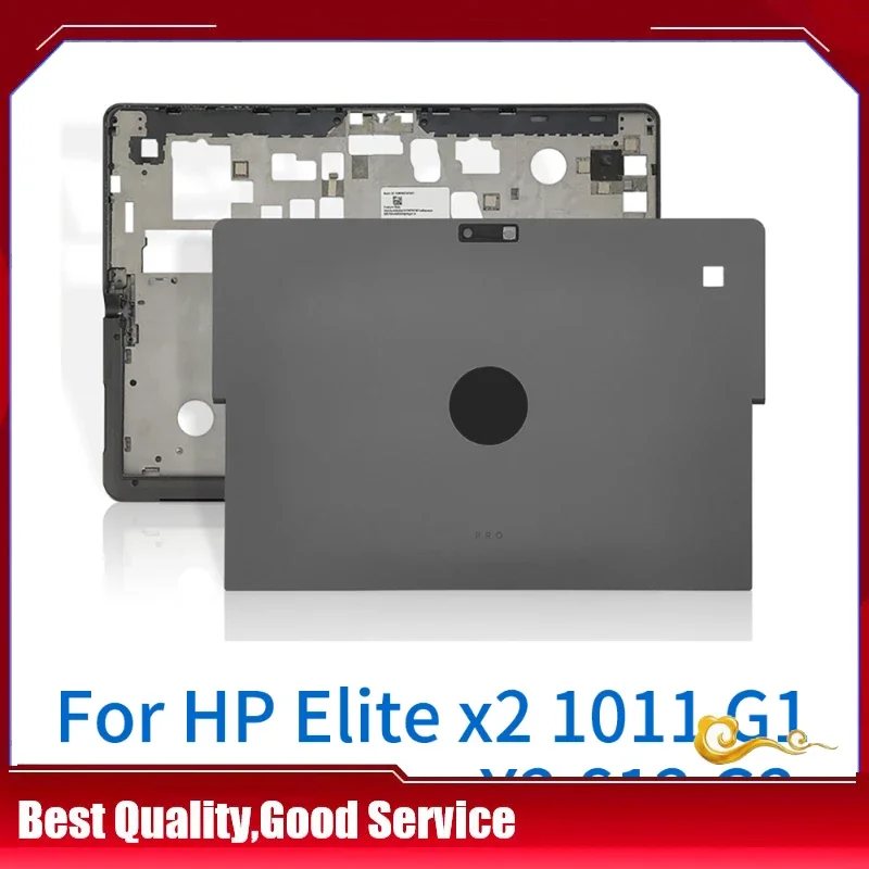 Yuebeisheng Nuovo/Org Per Hp Elite X2 1011 G1 1012 G2 Pro X2 612 G2 Lcd Cover Posteriore/Staffa Poggiapolsi, Nero