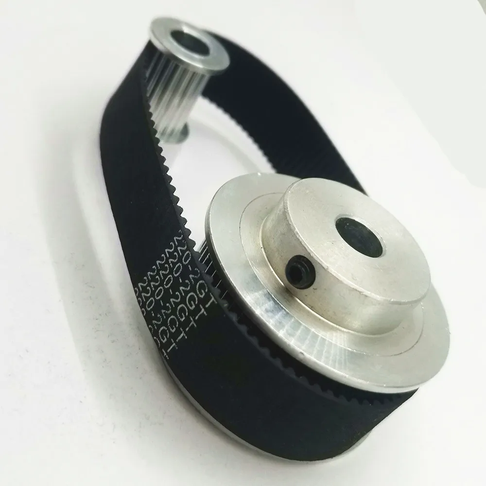 Timing Belt Pulley Fixed Pulley Timing Pulley Belt Pulley 2GT Pulley GT2 2M Synchronous Pulley Belt Kit 60Teeth 20Teeth 1:3 Reduction Ratio Mechanical Transmission Assembly Bandwidth15mm