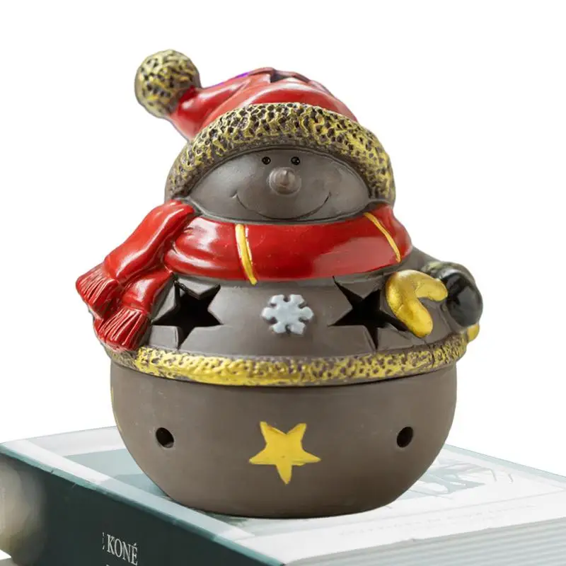 

Ceramic Incense Burner Santa Claus Cone Burner Reusable Christmas Hollow Incense Furnace For Offices Table Home Bedroom