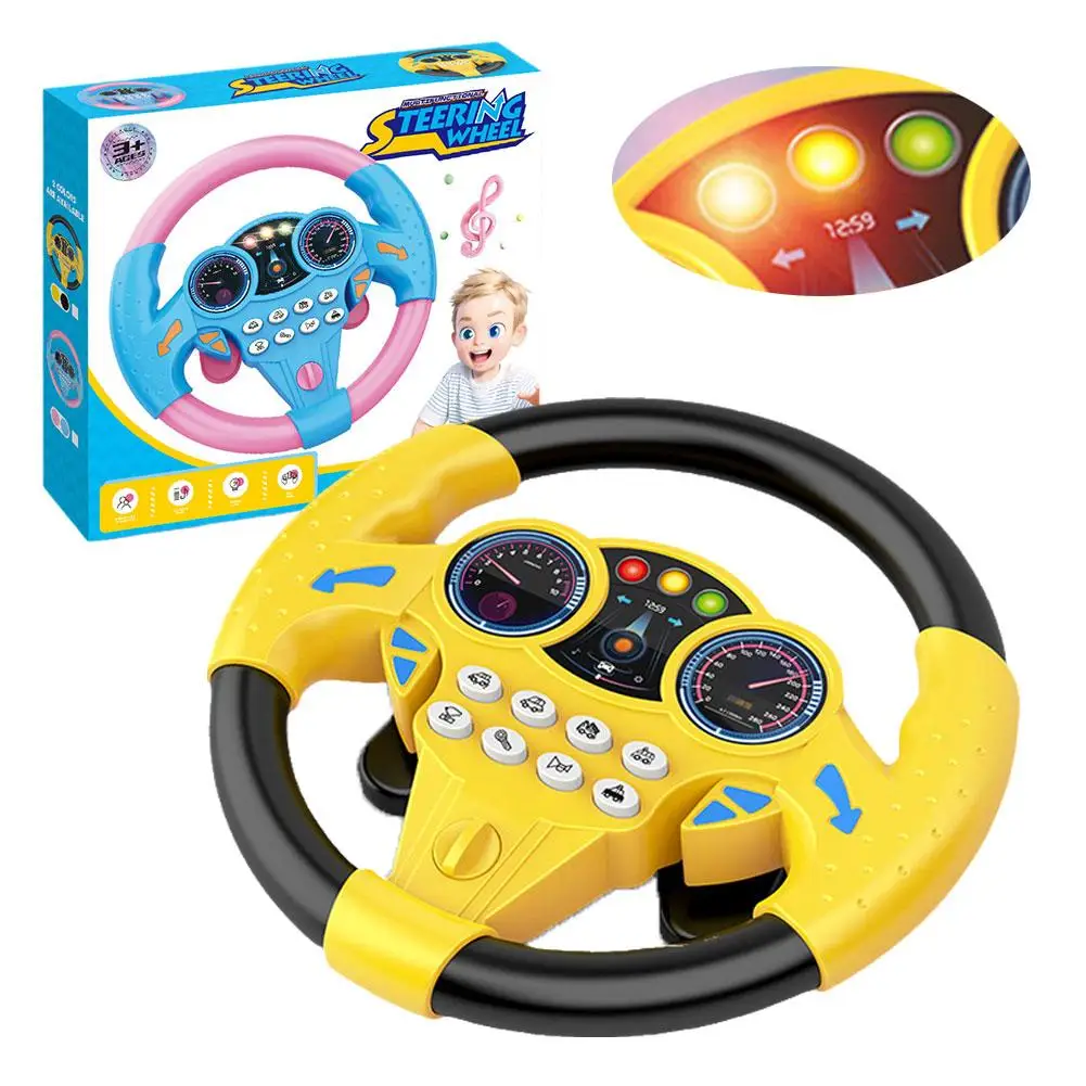 Electric Simulation Steering Wheel Toy With Light And Model Vocal Sound Simulation Toy Children's Steering Educational Whee T1A0 5