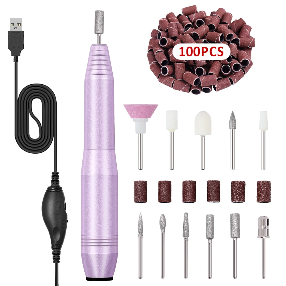 

Электрическая дрель для ногтей CNHIDS, оборудование для маникюра с USB для салона, портативная профессиональная шлифовальная машинка для ногтей для полировки