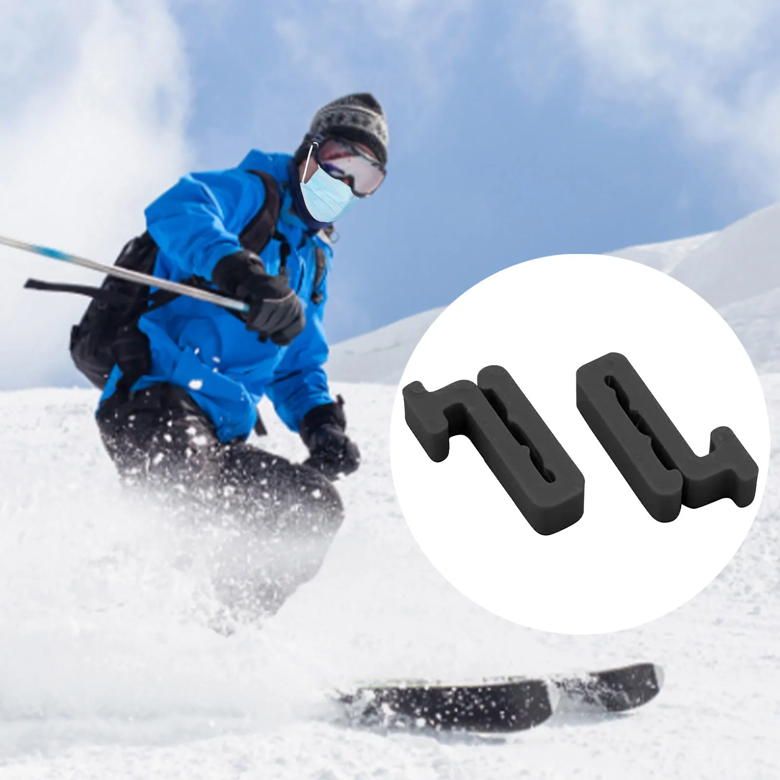 Mask Holder Ski Snowboard Holder 2 Pieces Black Mask Hooks