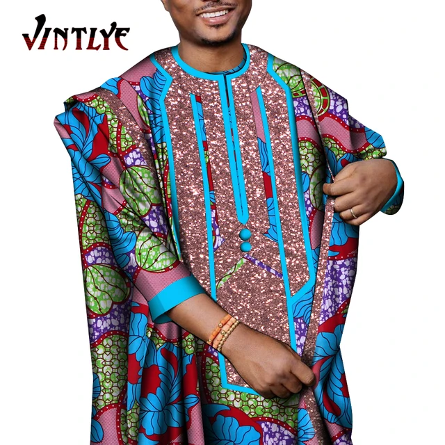 African Dashiki Men Outfit Agbada Robe 