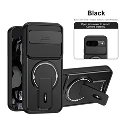 Enhanced Shockproof Magnetic Phone Case with Kickstand | Military - Grade Hybrid Armor Design for Google Pixel 11 (Black)
