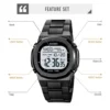 SKMEI 2004 Waterproof Electronic Sport Watch Mens Wristwatch Alarm Date Clock  relojes para hombre Glow Stop Watch Multifunction 5