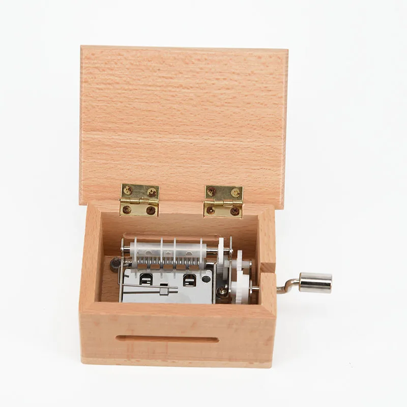 Instrument Music Box Music Lovers Practical 70 63 50mm Paper Tapes Present Creative Hand Cranked lovers Wooden