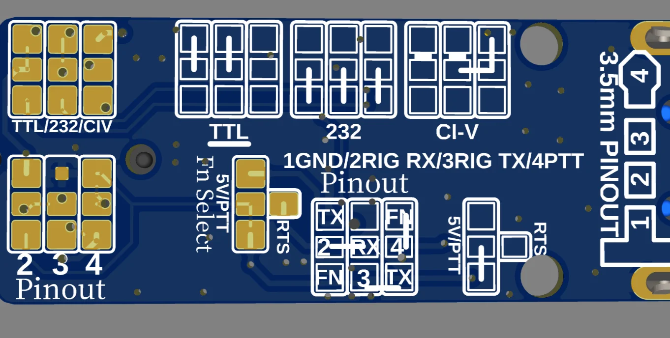 USB rig control for TTL,RS232,CI-V/CAT and a PTT/CW control ch340 For YAESU ICOM