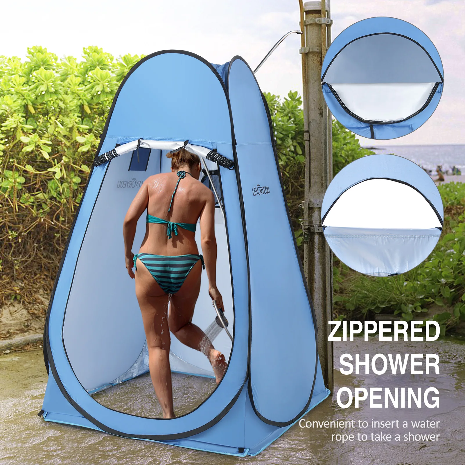 Pop Up Privacy Shelter Tent Portable Outdoor Camping Beach Instant Shower Toilet Changing Tent Sun Rain Shelter with Window 4 Pop Up Privacy Shelter Tent Portable Outdoor Camping Beach Instant Shower Toilet Changing Tent Sun Rain Shelter with Window 4