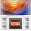 70" Electric Fireplace with Mantel Fireplace TV Stand for TVs Up to 80 Inch Modern Entertainment Center with Storage 3