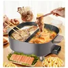 Nepal Hotpot Kookpot 5L Multifunctionele Huishoudelijke Dubbele Smaak Multifunctionele Elektrische Non-Stick Kookplaat Cookers 6