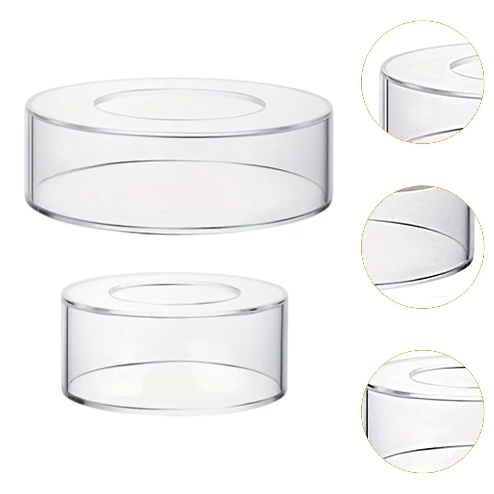 Cake Display Box Clear Acrylic Cake Stand Riser Cylinder Pedestal Stand for Tabletop Display Food Engagement Party Birthday