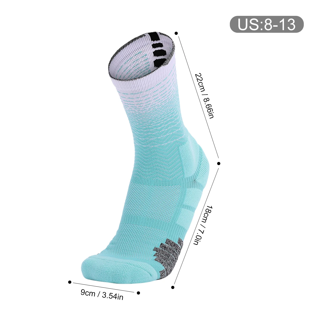 WRELS Running Socks Fitness Sports Quick Drying Sweat Breathable Professional Marathon Running Socks Anti-friction Soft Socks