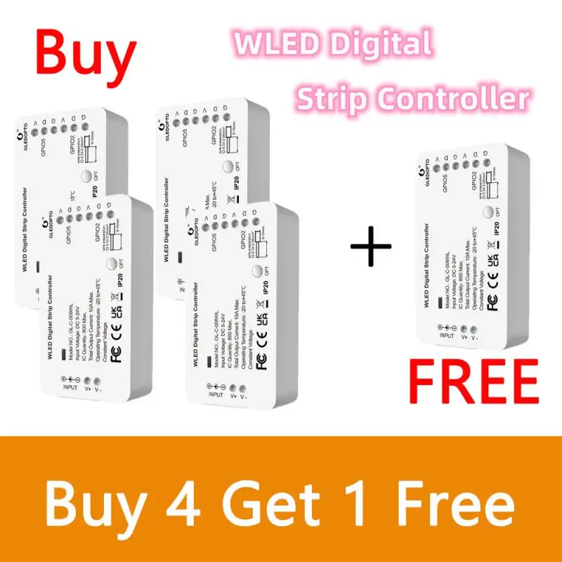 

GLEDOPTO WLED 5-24 В, WS2812B, WS2811, SK6812, TM1814, WS2813, WS2815