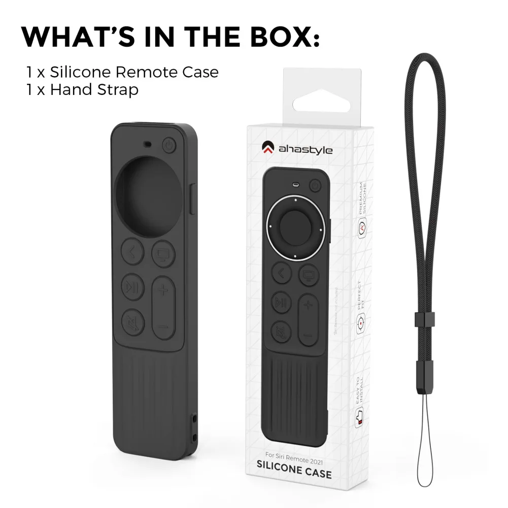 

Silicone Remote Protective Case Anti-Slip Replacement Controller Sleeve With Lanyards Compatible For Siri 2 3 Remote Controls