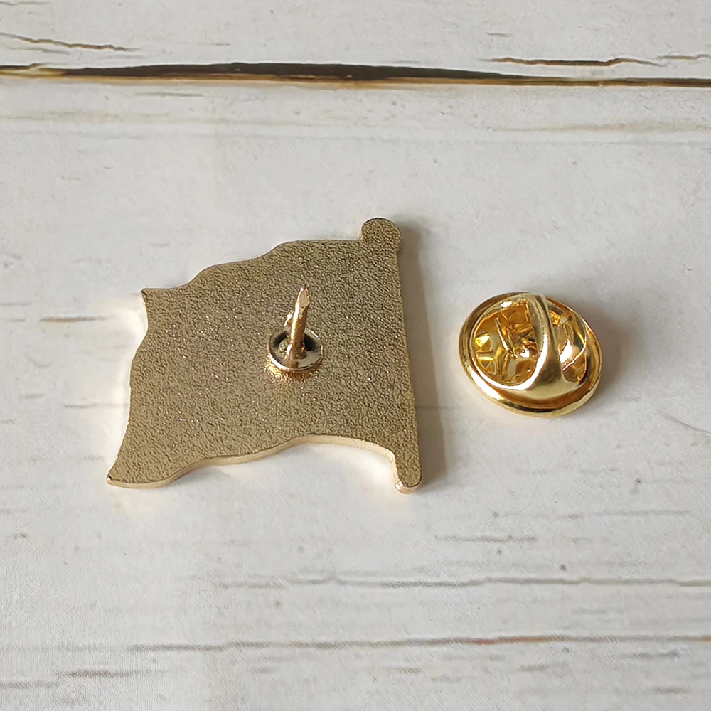 Vintage vlaggen van de VS en Israël emaille pins - België