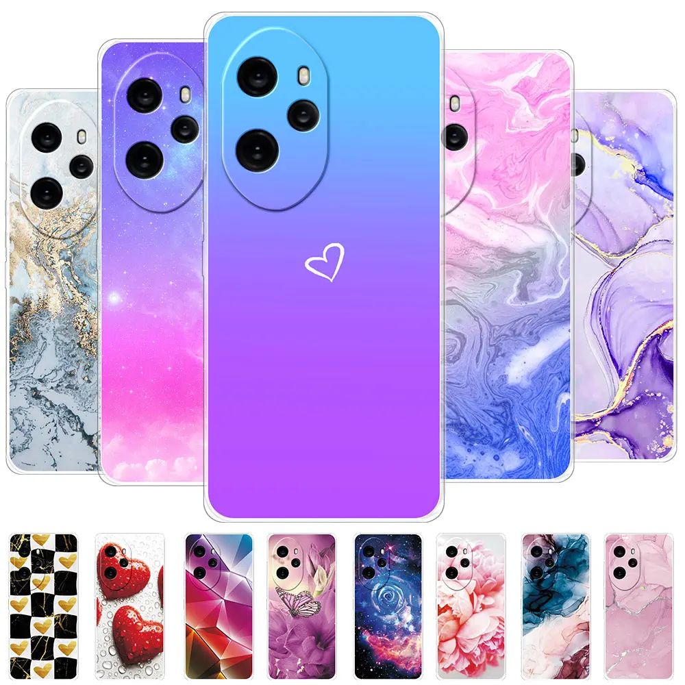 Per Honor 100 Pro Case Clear Bumper Silicone Soft Marble Custodie Per Telefono Per Honor 100 Clear Protect Coque Per Honor 100 Pro Fundas