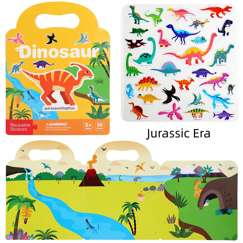 Reusable Toddler Sticker Book 6 Pack Educational Activity Set_voghion.com