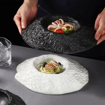 Rock Textured Ceramic Volcano Bowl 2
