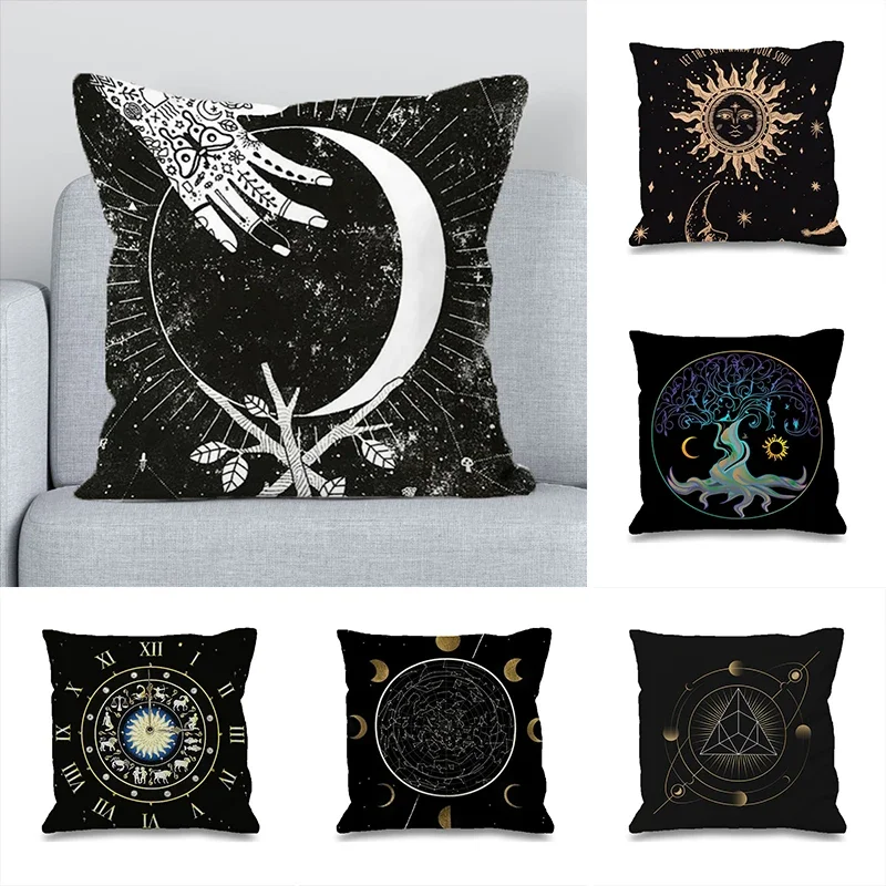 

Moon Astrology Artifact Card Pillowcase Chair Cushion Couch Pillow Decor Home Pillow Cases for Bed Car Sofa Cushions Covers Baby