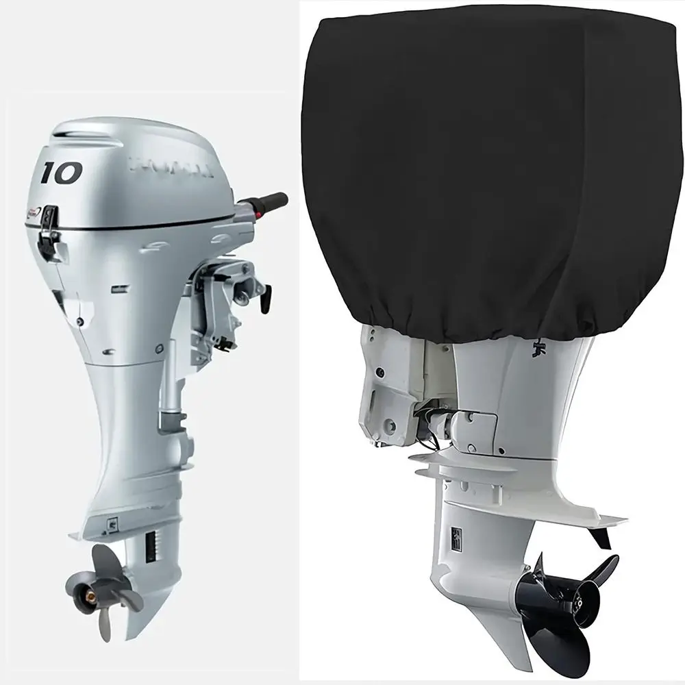 New 15-150HP Full Outboard Engine Cover Anti-scratch 210D Oxford Cloth Motor Engine Boat Cover Sun Protection Engine Protector