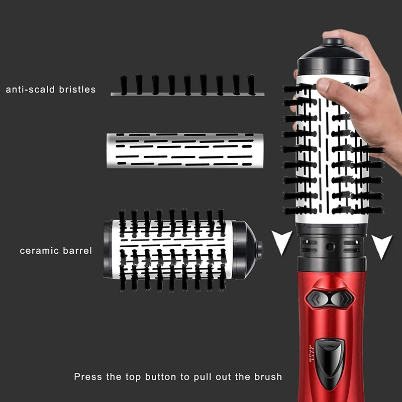 2-in-1 professional automatic rotating hair dryer curler Comb Hot