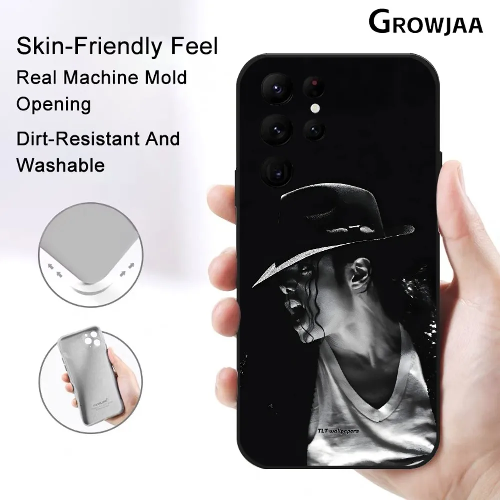 M-Michael Jackson Music Phone Case For Samsung Galaxy S25 S24 S22 S23 Ultra S21 S20 Plus 5G Protective Silicone Funda – Detail 10
