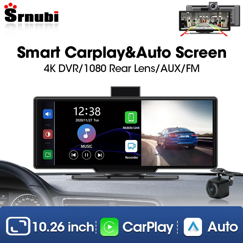 백미러네비게이션 Srnubi 자동차 미러 비디오 녹화 AI 음성 GPS 내비게이션 대시보드, DVR 카플레이, 안드로이드 자동 무선 연결, 10 인치 백미러네비게이션 Srnubi 자동차 미러 비디오 녹화 AI 음성 GPS 내비게이션 대시보드, DVR 카플레이, 안드로이드 자동 무선 연결, 10 인치