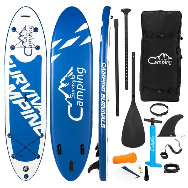 11ft Paddle Board Inflatable Paddle Board SUP Stand-up Paddle Board Kayak Accessories Backpack Paddle Leash Pump Non-Slip Deck 1