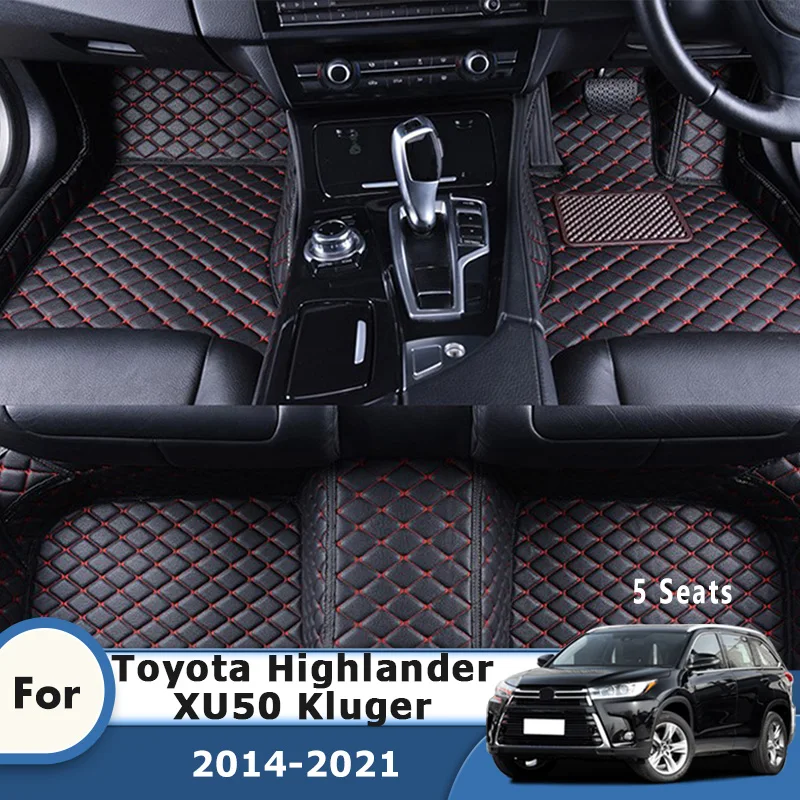 RHD Car Floor Mats For Toyota Highlander XU50 Kluger 2021 2020 2019