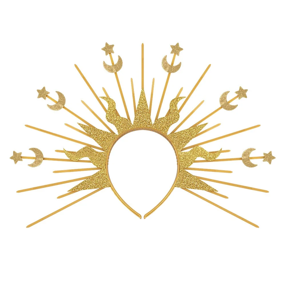 Sun God Halo Headband Star Moon COSPLAY Hair Hoop for Fashion Show, Photo Shoot, Cosplay and Festival