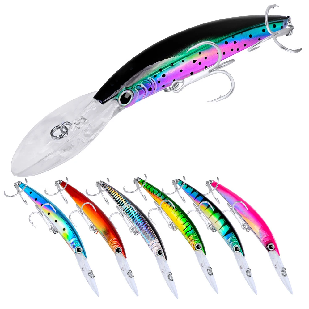 

SHINESIGNAL 170mm 27g Big Minnow Trolling Lure Fishing Bait Deep Diving Sea Bass Trout Pike Lure Isca Pesca Minnow Hard Bait