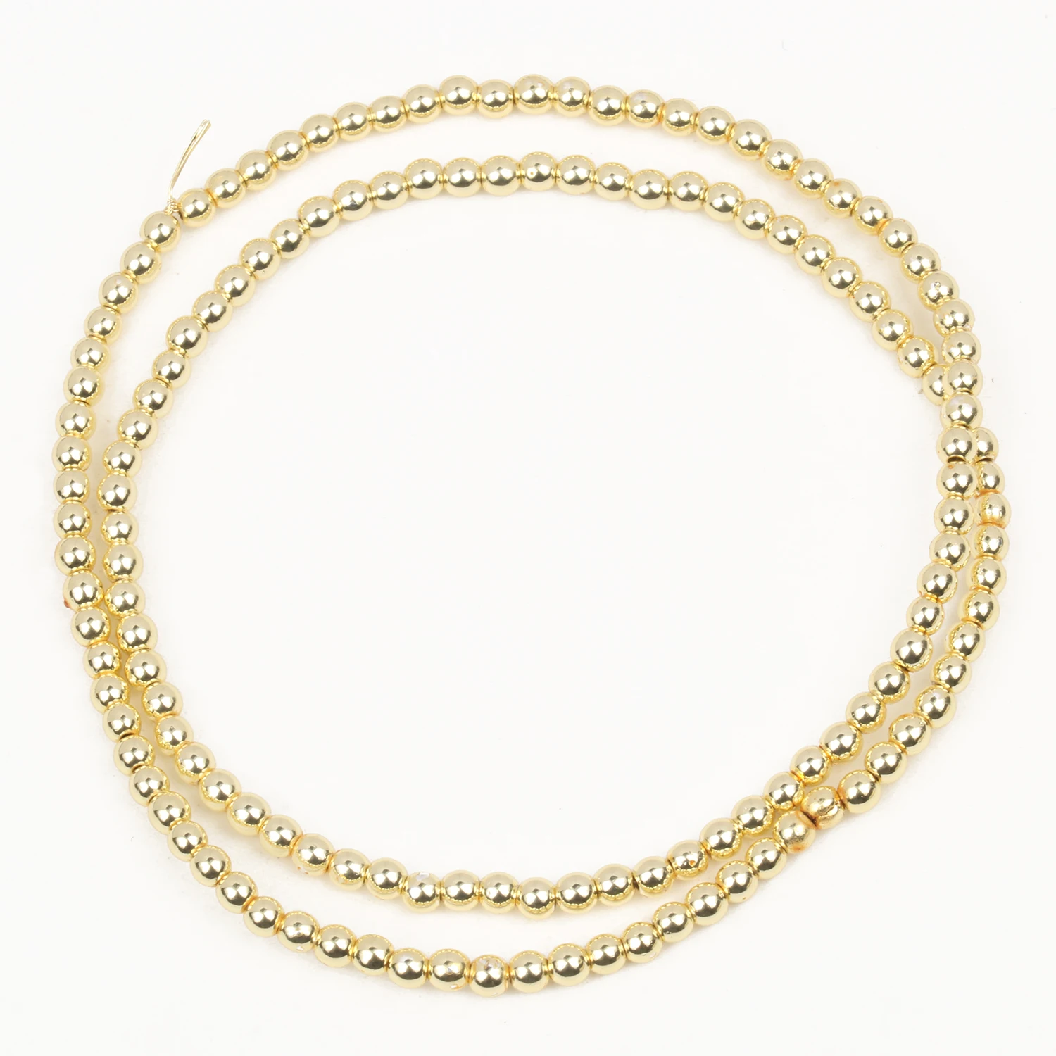Gold Plated Natural Hematite Irregular Beads