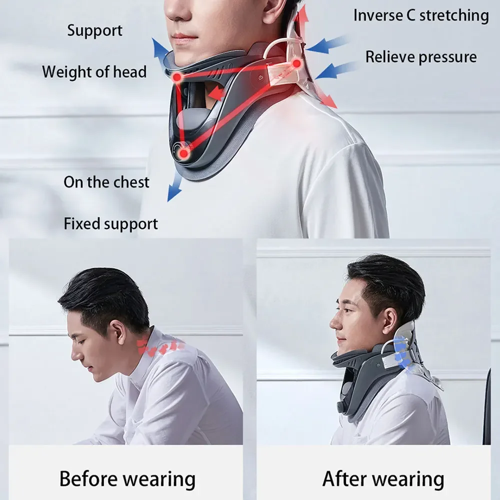 Urządzenie trakcyjne szyi, medyczne nosze na szyję, korektor postawy, nadmuchiwane kołnierz szyjny, łagodzi ból szyi i ramion