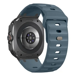 Sport Silicone Band - Premium Strap and Metal Bracelet for Galaxy Watch Ultra (Ocean blue)