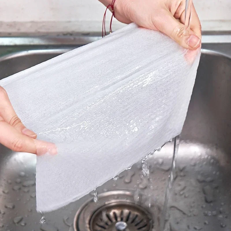 Reusable Cleaning Cloths Household Kitchen Disposable Rags Non-woven Dish Rag Wash Paper Towels Non-stick Oil Dishcloths Wipes