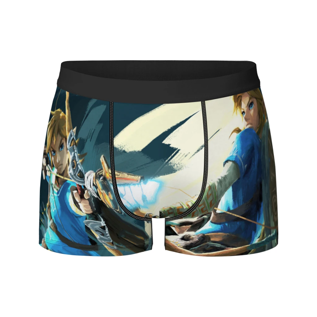 thumbnail image 1 of Calzoncillos tipo bóxer elásticos de seda transpirable con diseño de la leyenda de Zeldas, juego de moda, 3D, 1 of 5