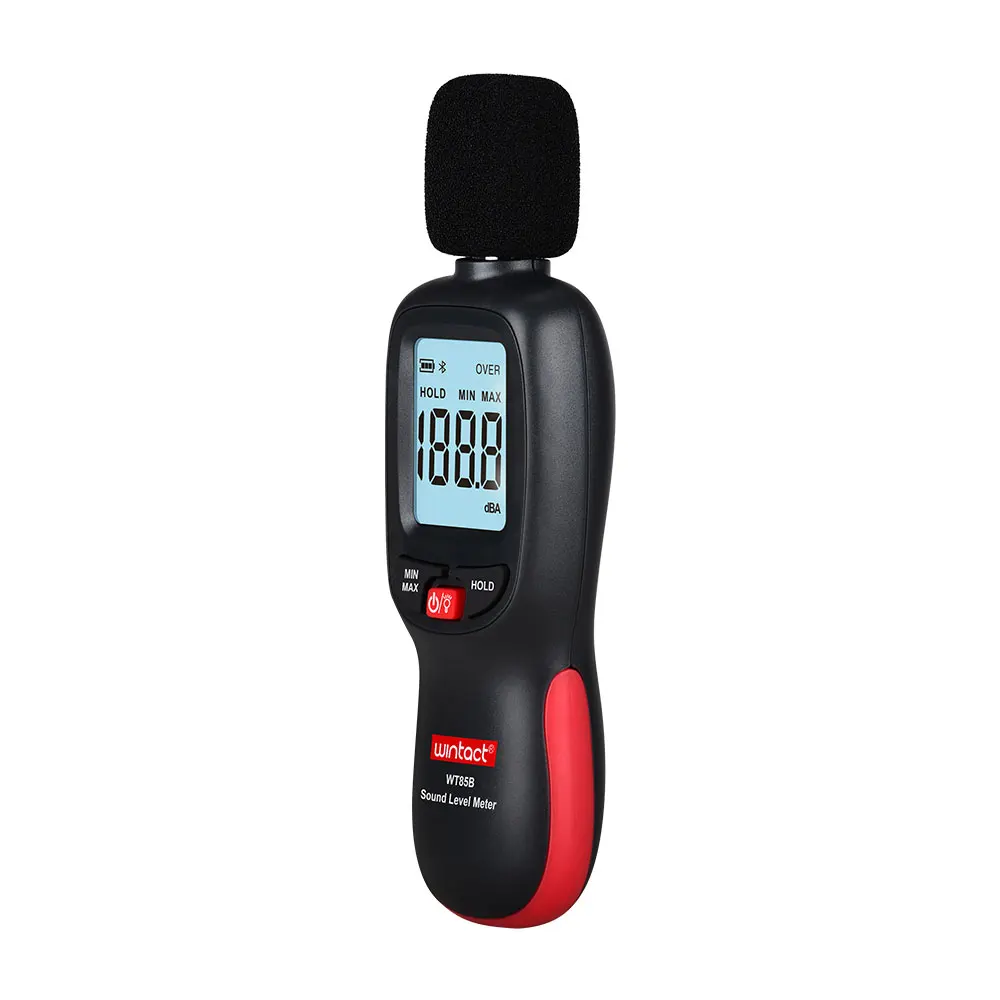 Wintact 0.1dB Sound Level Meter 30-130dBA Bluetooth Decibels Sonometros Digital LCD Noise Audio Level Tester Data Hold Backlight 4