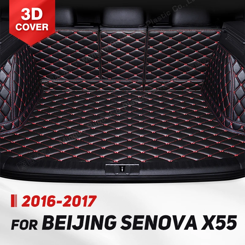 

Auto Full Coverage Trunk Mat For Beijing Senova X55 2016 2017 Car Boot Cover Pad Cargo Liner Interior Protector Accessories