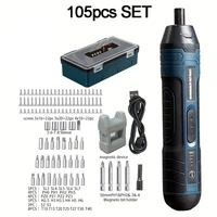 105-piece set of electric screwdriver kits, equipped with various screwdriver heads and sockets