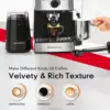 All-In-One Espresso Machine with Milk Frother 7-Piece Set - Maker Includes Grinder, Frothing Pitcher, Cups, Spoon and Tamper 5