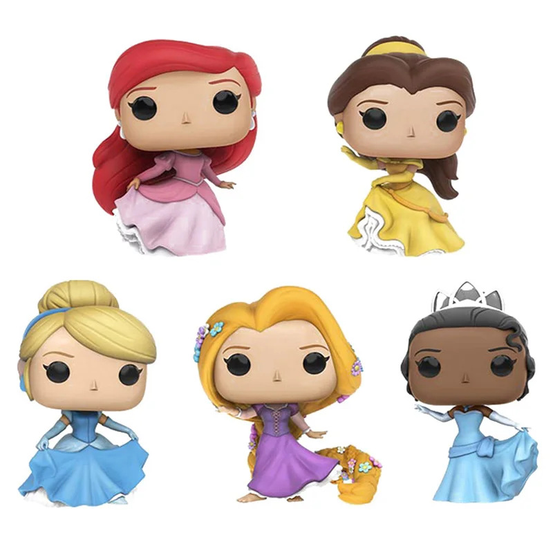Figura de Ação Funko Princesa Pop para Crianças, Ariel #220, Bela #221,  Cinderela #222, Rapunzel #223, Tiana #224, Merida #324, Novo Presente -  AliExpress