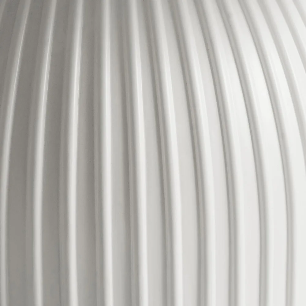 Modern Round Coffee Table, 35.4 inch White Drum Design, Contemporary Minimalist Living Room Table 6