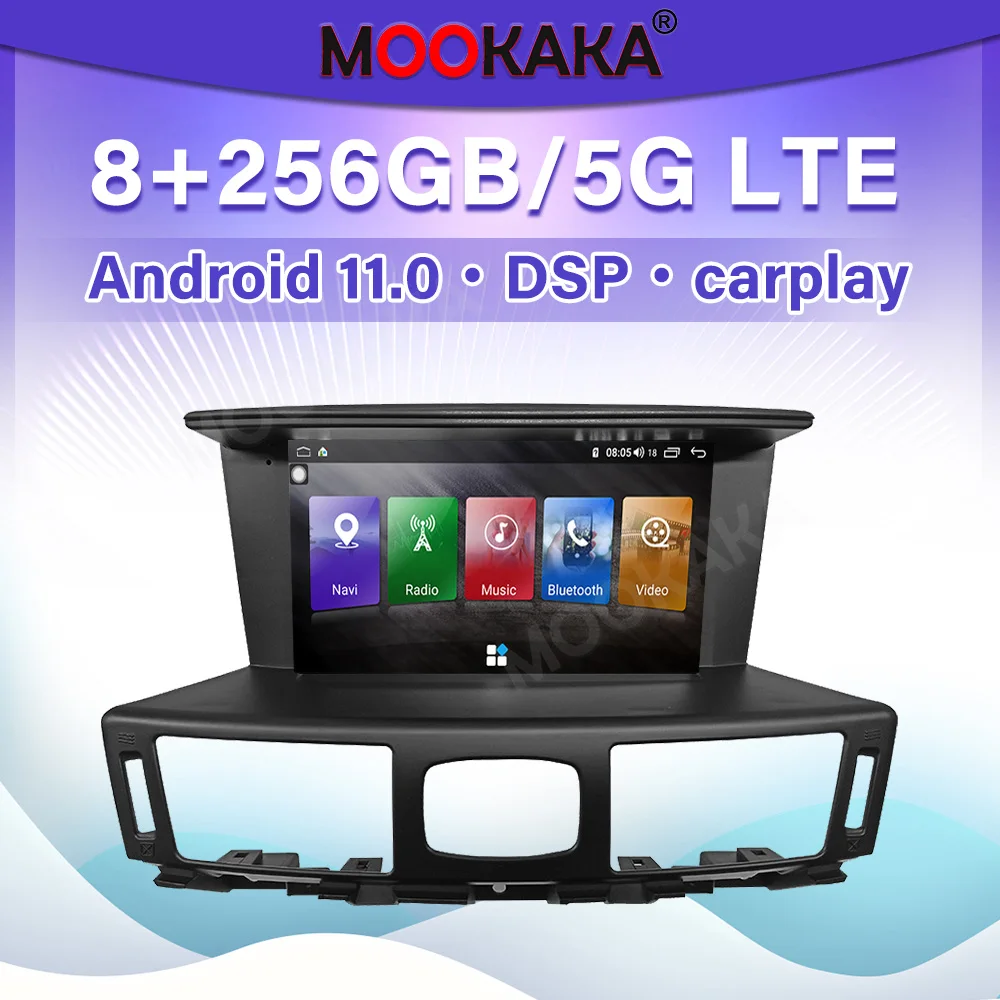 

For Infiniti Q70 Q70L 2015-2020 Android 11.0 8G+256GB Auto Stereo Carplay Multimedia Player Radio GPS Navigation Head Unit DSP