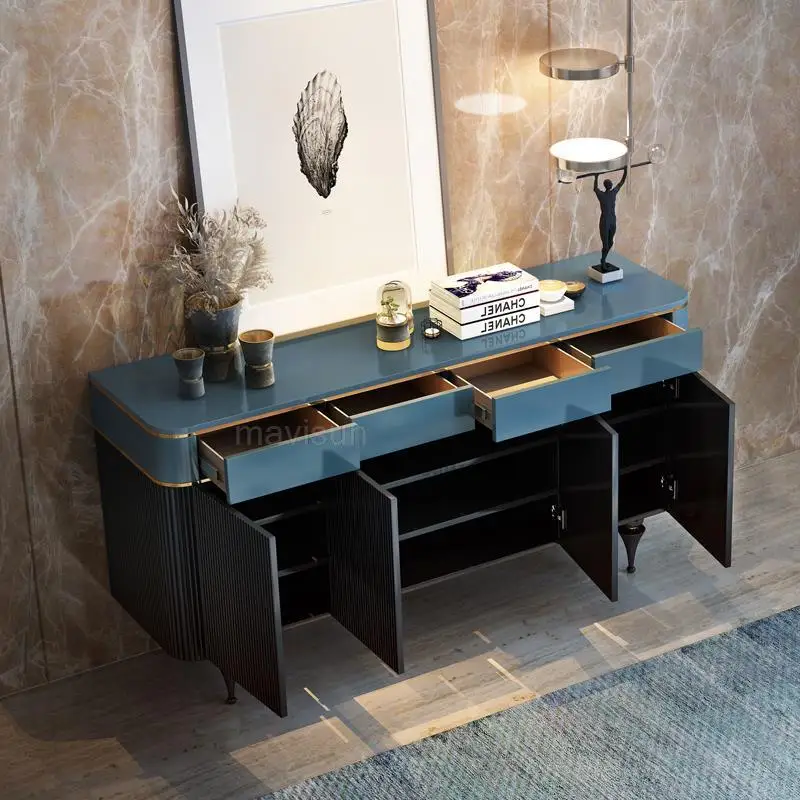 Italian Large Apartment Entrance Shoe Cabinet Modern Minimalist Villa Master Bedroom Cabinet Light Luxury Hallway Furniture