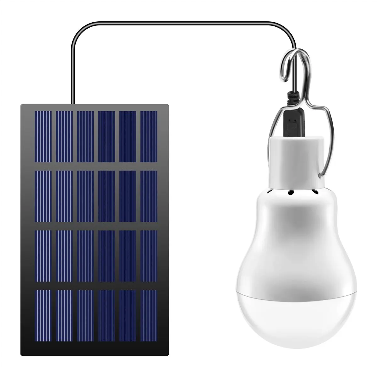 DT1947/태양광 패널 전원을 사용하는 LED 전구 조명 휴대용 야외 캠핑 텐트 램프 15W